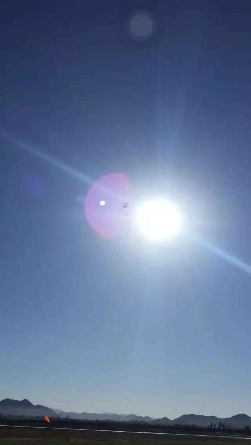 skydiving in the sunlight